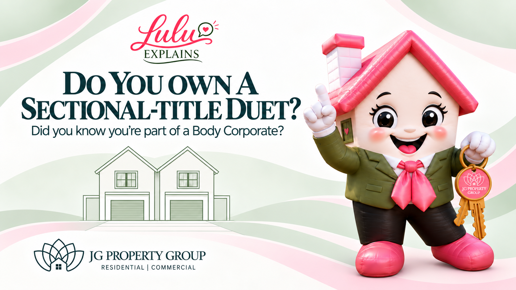 **Two homes, one shared property&mdash;and perhaps no managing agent or monthly levy statement. It is easy to assume a duet has no Body Corporate. But the legal structure depends on how the property is registered, not on whether its owners hold formal meetings.**
